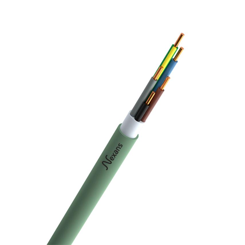 Kabel - XGB inst. XLPE/LS0H 1kV Cca s1d2a1 groen 5G1,5mm² 100m - +100XGB515G NEXANS