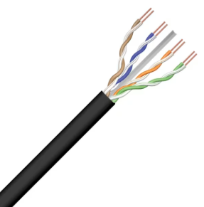 B-Cables - UTP netwerkkabel Cat6 PE buiten zwart massief koper / m - 500UTP6PE
