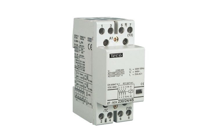 TECO - Contactor 230VAC 25A 2NO+2NG - Z7SCH230242S2OE