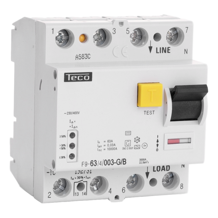 TECO - Diff. schak. 4P 63A 30mA Type B - F9634003GB