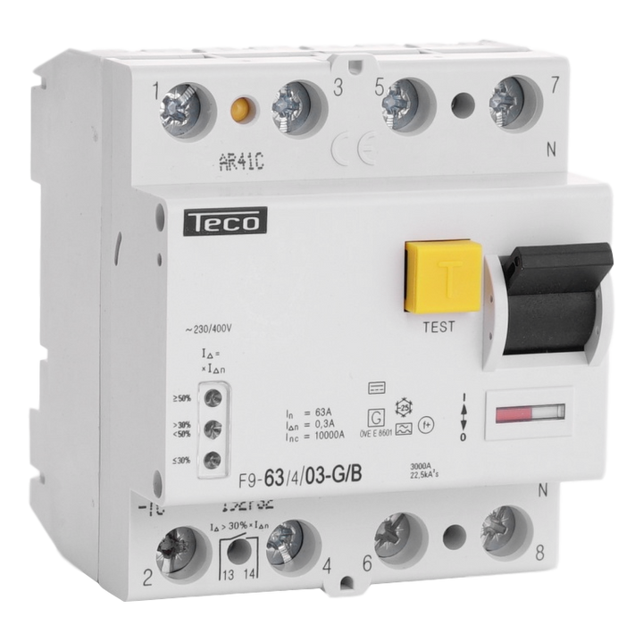 TECO - Diff. schak. 4P 63A 300mA Type B - F963403GB