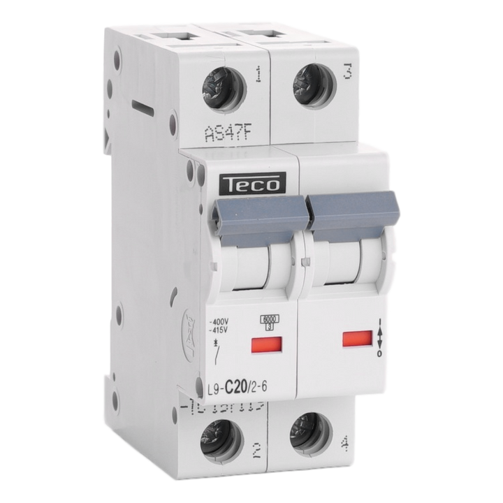 TECO - Automaat 2P 20A 6kA Curve C - L9C2026