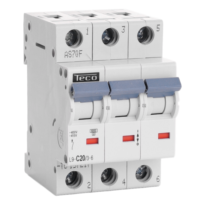 TECO - Automaat 3P 20A 6kA Curve C - L9C2036