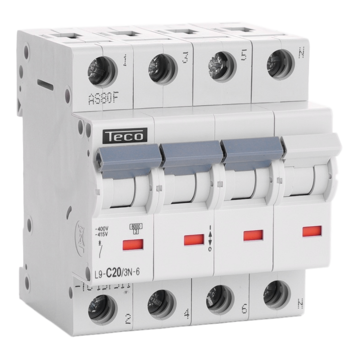 TECO - Automaat 3N 20A 6kA Curve C - L9C203N6