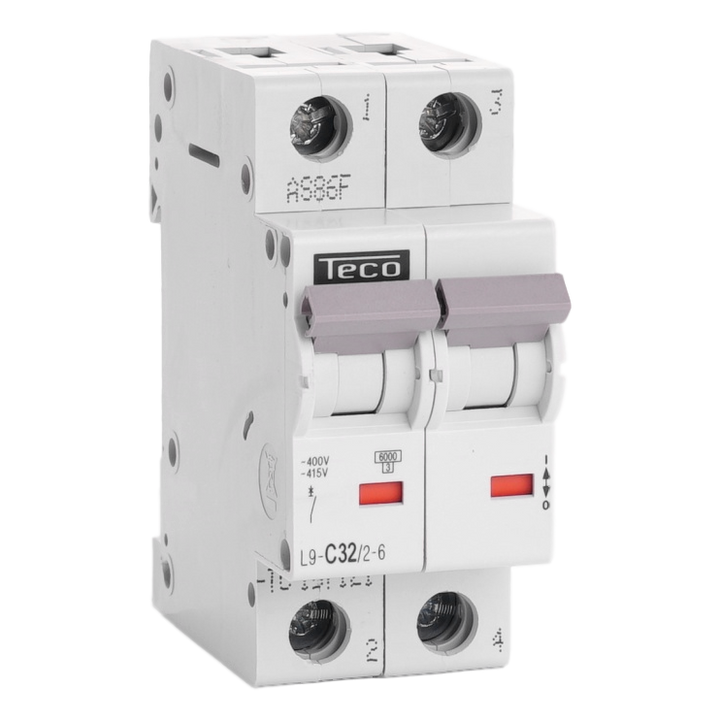 TECO - Automaat 2P 32A 6kA Curve C - L9C3226