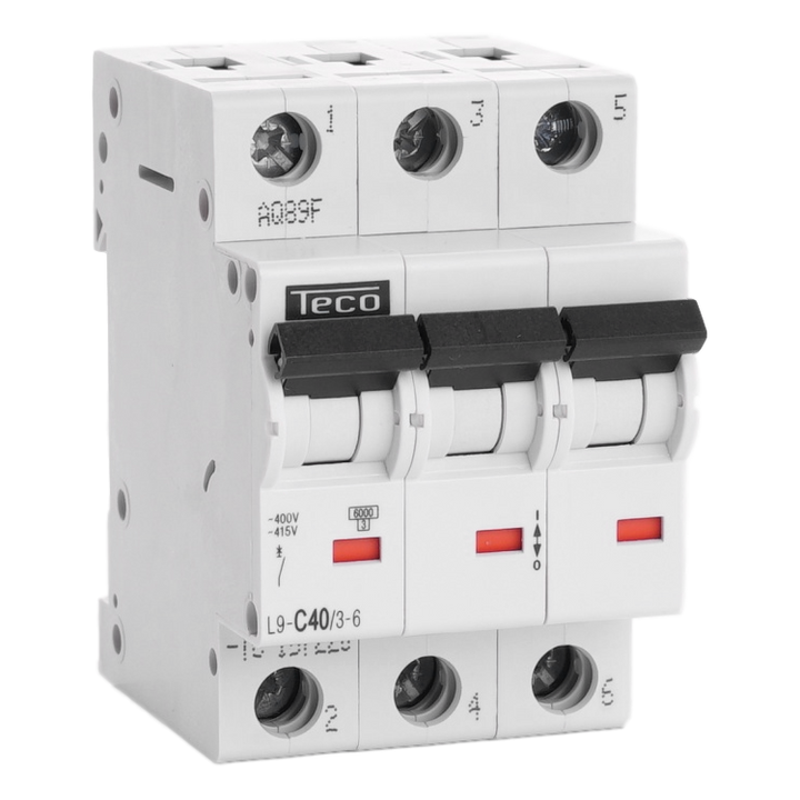 TECO - Automaat 3P 40A 6kA Curve C - L9C4036
