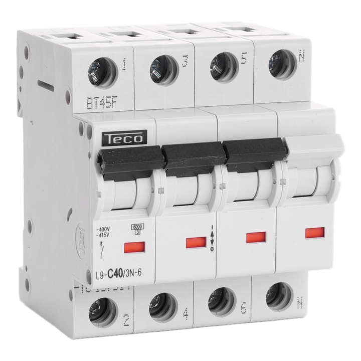 TECO - Automaat 3N 40A 6kA Curve C - L9C403N6