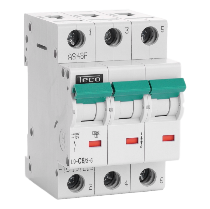 TECO - Automaat 3P 6A 6kA Curve C - L9C636