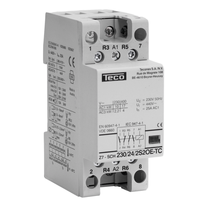TECO - Contactor 230VAC 25A 2NO+2NG - Z7SCH230242S2OE