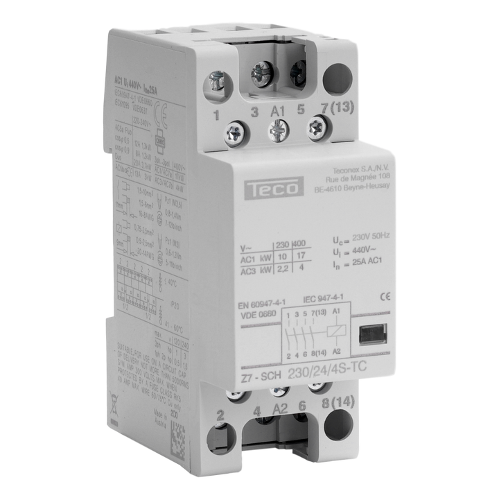 TECO - Contactor 230VAC 25A 4NO - Z7SCH2302440