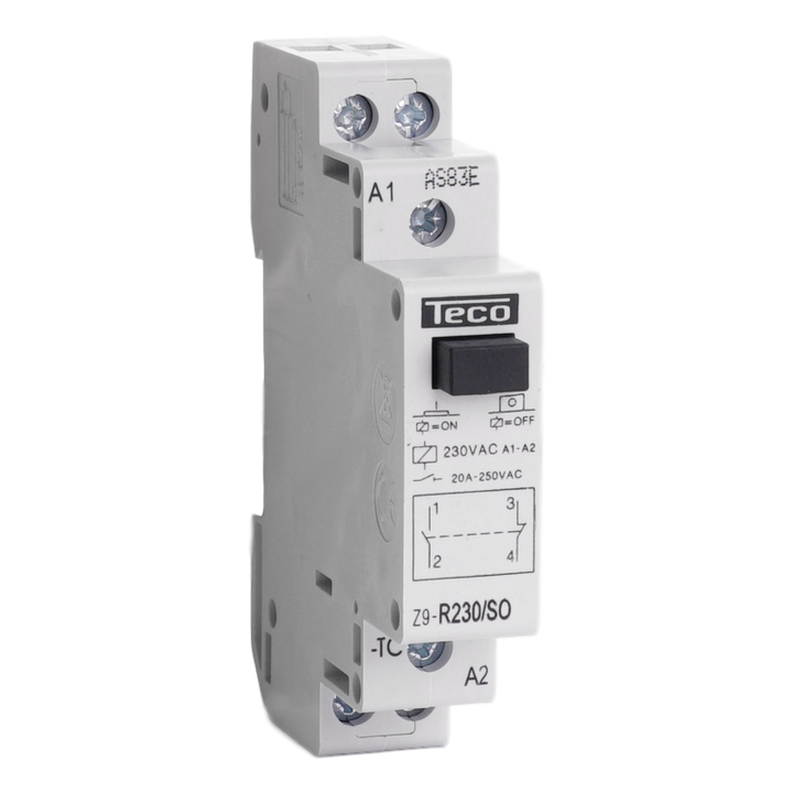 TECO - Installatierelais 230VAC 20A 1NO+1NG - Z9R230SO