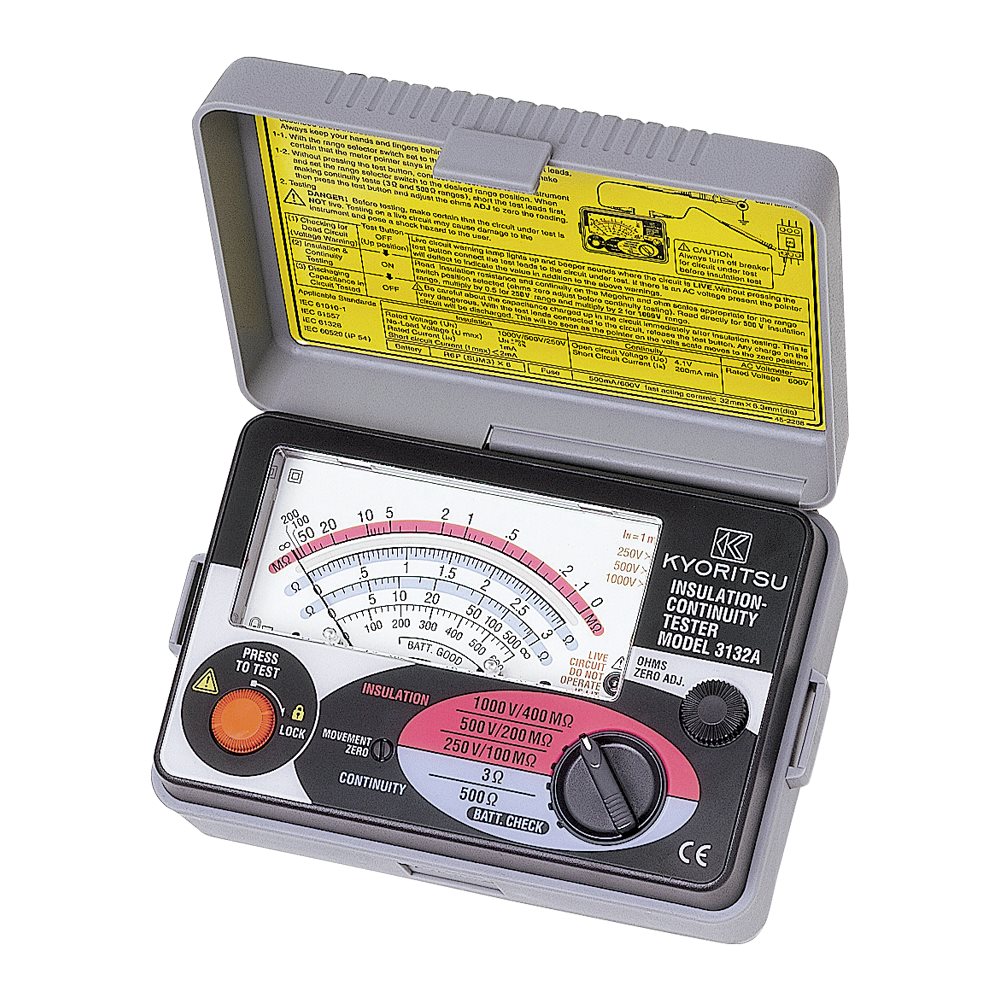 KYORITSU - Analoge isolatiemeter1000V/400 MOhm - A11004214