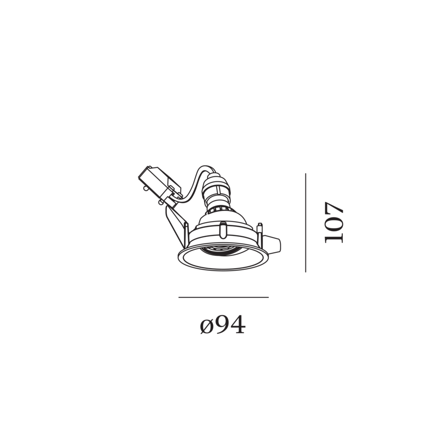 Wever & Ducré - DEEP ADJUST CEILING REC 1.0 PAR16 W - W112320W0C