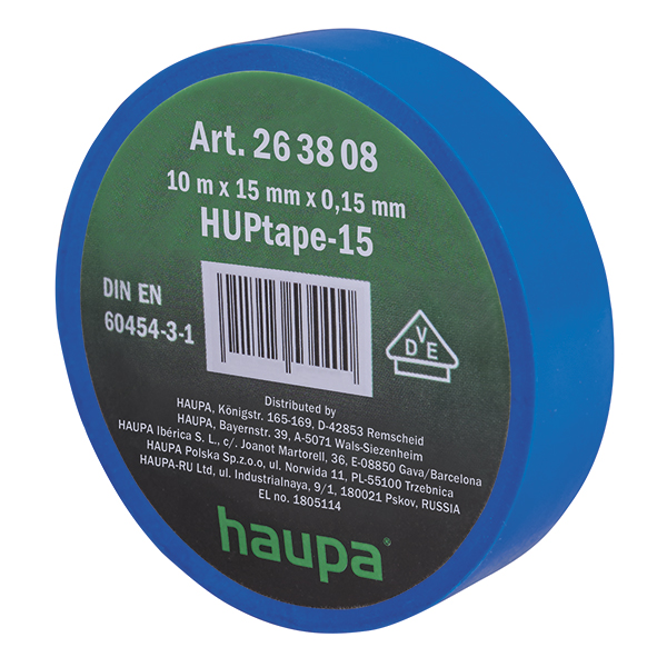 HAUPA - PVC isolatietape blauw 19 mm x 20 m - 263850