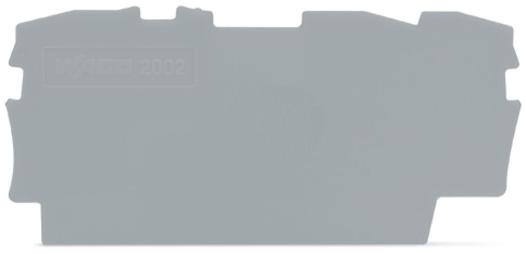 WAGO - Afsluit en tussenplaat; 0,8 mm dik; grijs - 2002-1391