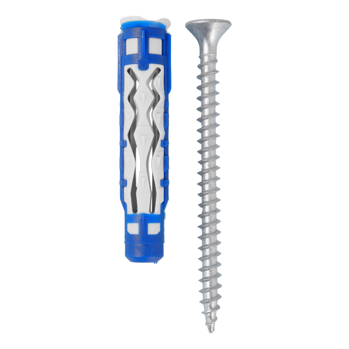 ELEMATIC - 150 x plug BLUEFIX VA 8 x 50mm + schroef PZ - 565548