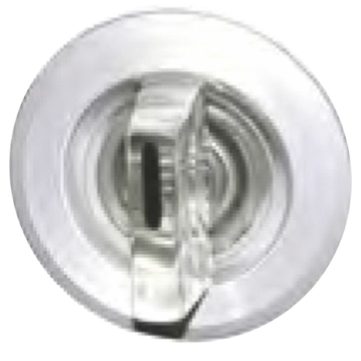 BENEDICT - Losse verlichte draaiknop 30mm IP67 transparant, alu ring - B5KL2