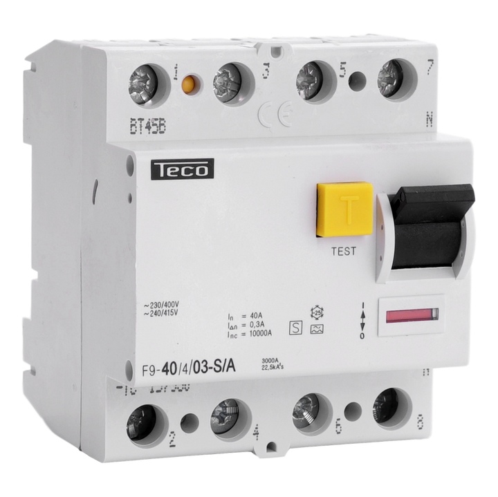 TECO - Diff. schak. 4P 40A 300mA Type S A - F940403SA
