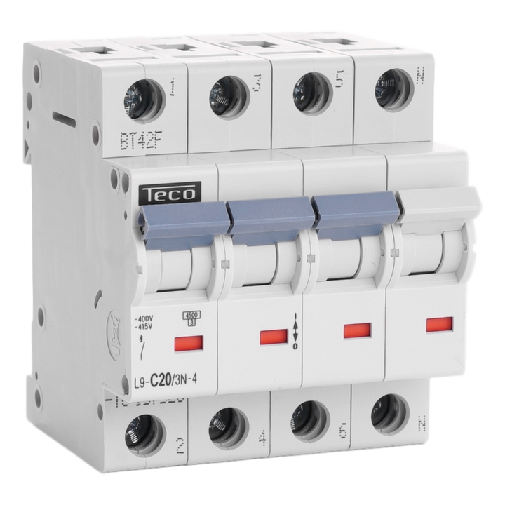 TECO - Automaat 3N 20A 4,5kA Curve C - L9C203N4