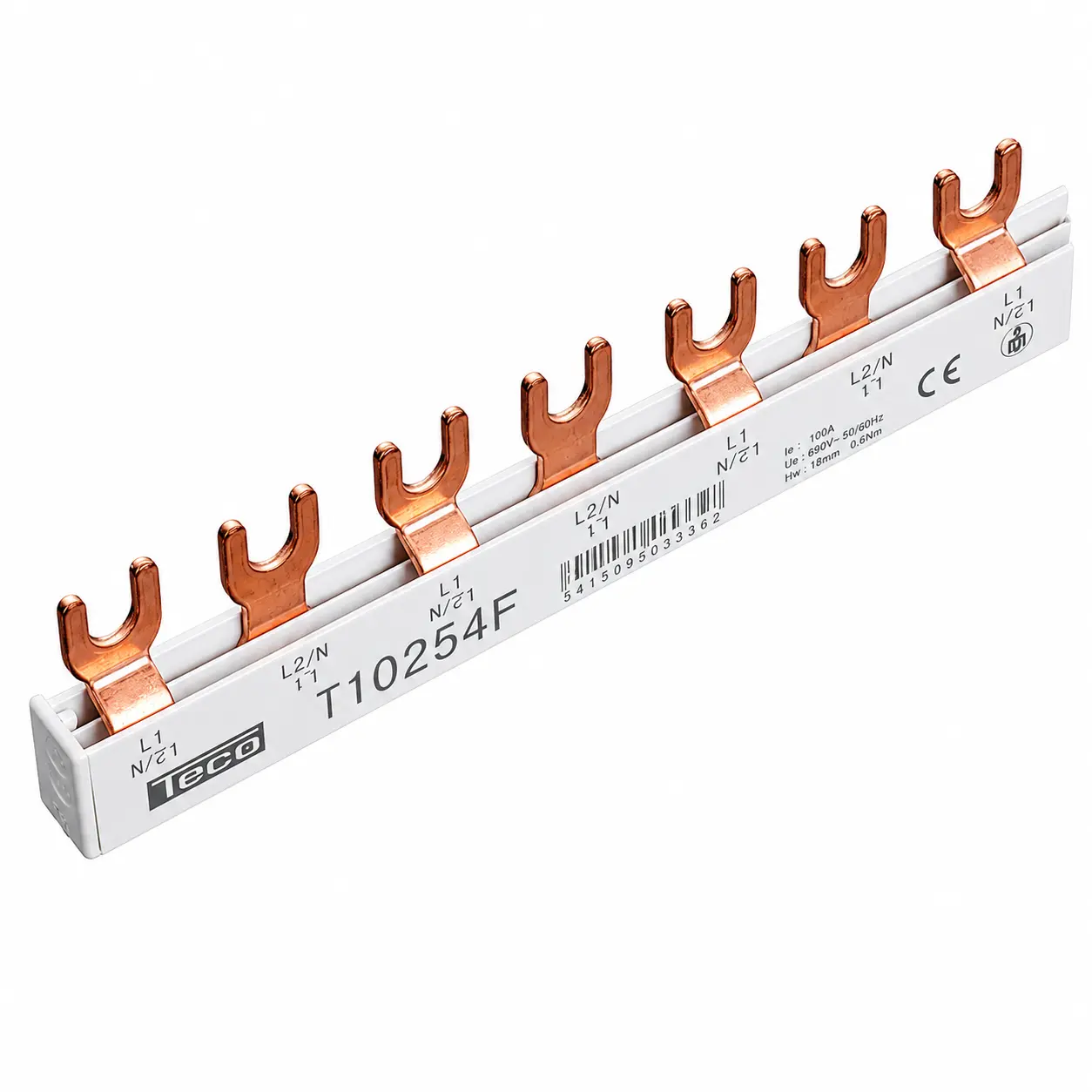 TECO - Kamgeleider vork 10mm² 56mod 2p - T10254F