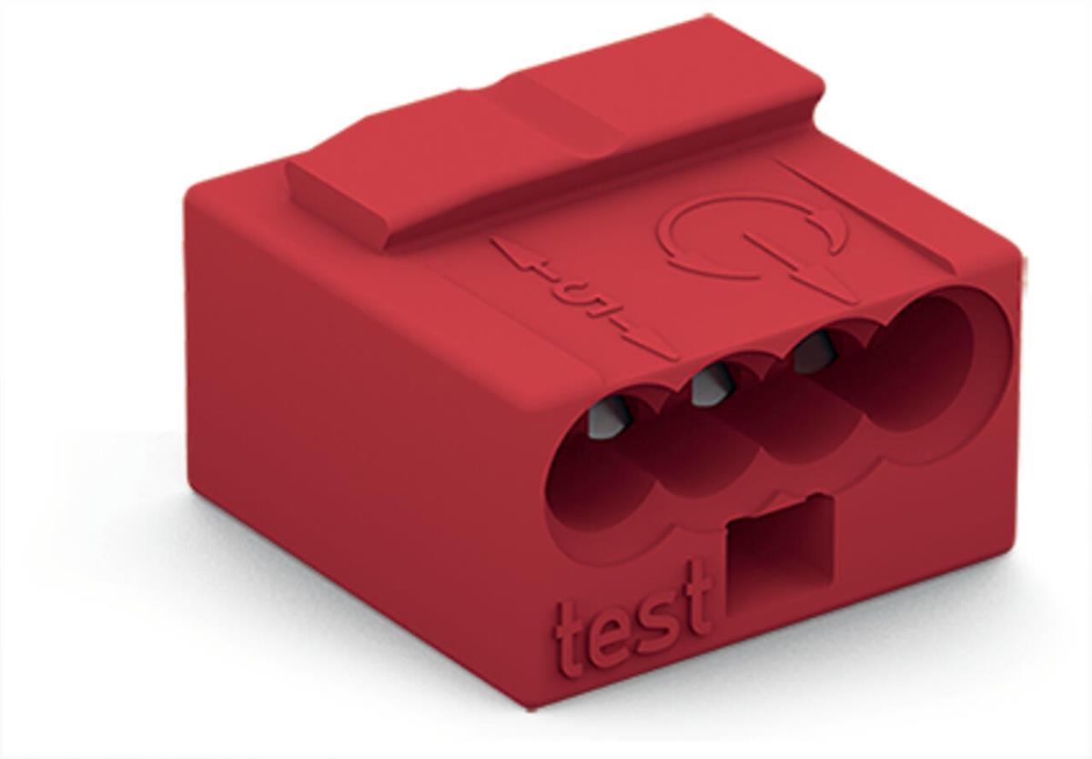 WAGO - Lasklem / Dozenklem MICRO voor massieve geleiders, rood - 243-804