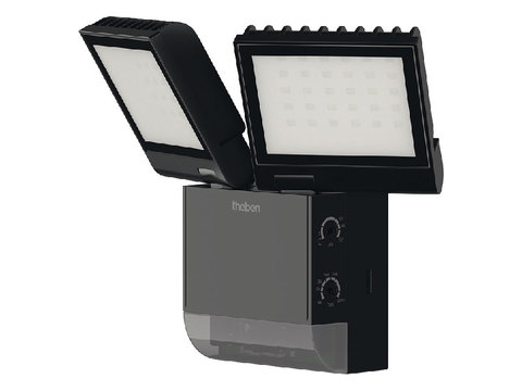 Theben - LED straler 17W + detector ZWART 230VAC 4000K IP55 - theLeda S17-100 BK