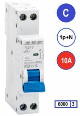 SEP - INS18 C16 inst. 1p+n C10 6kA (18mm) - 3101551010 / INS18-1NC10