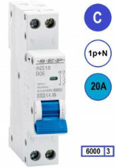 SEP - INS18 C16 inst. 1p+n C20 6kA (18mm) - 3101551020 / INS18-1NC20