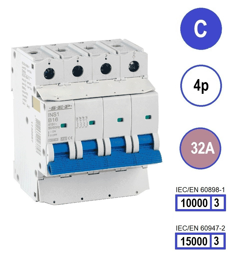SEP - INS1 inst.aut 4p C 32A 10/15kA - 3111001920