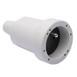 Famatel - Koppelstekker PVC met kinderbeveiliging 10/16A IP20 wit - 2107-BBE