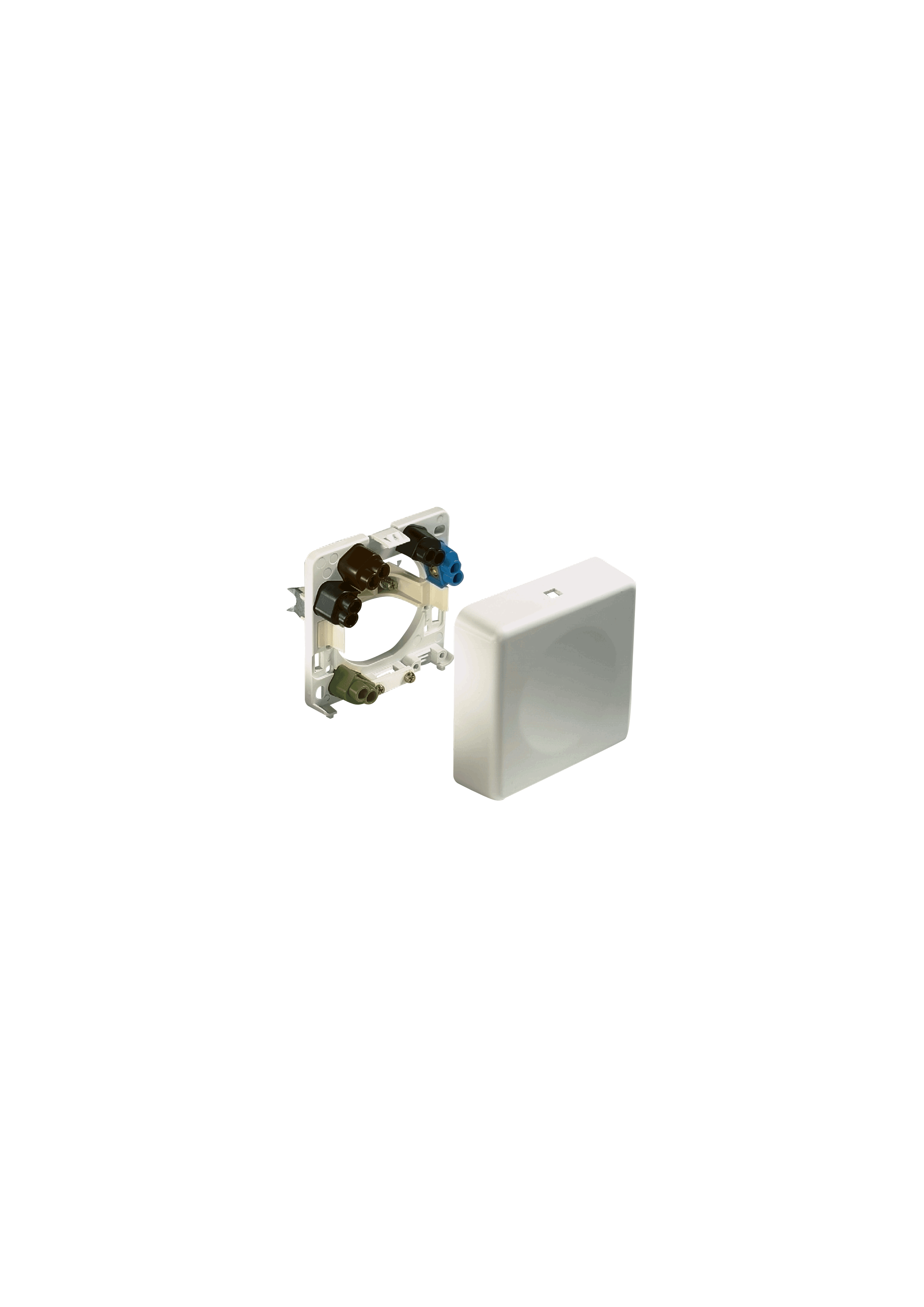 ABL - Apparaataansluitdoos, klauwbevestiging, inbouw opbouw, wit - 2505210
