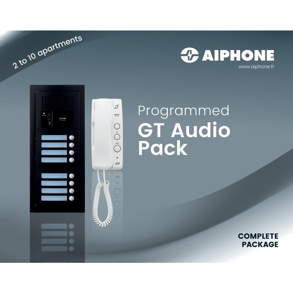 Aiphone - Parlofoniepack voor 5 appartementen, zwart - A01008086