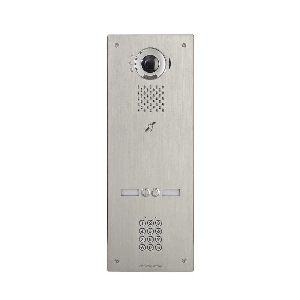 Aiphone - IP videodeurpost met 2 drukknoppen en codeklavier - A01008647
