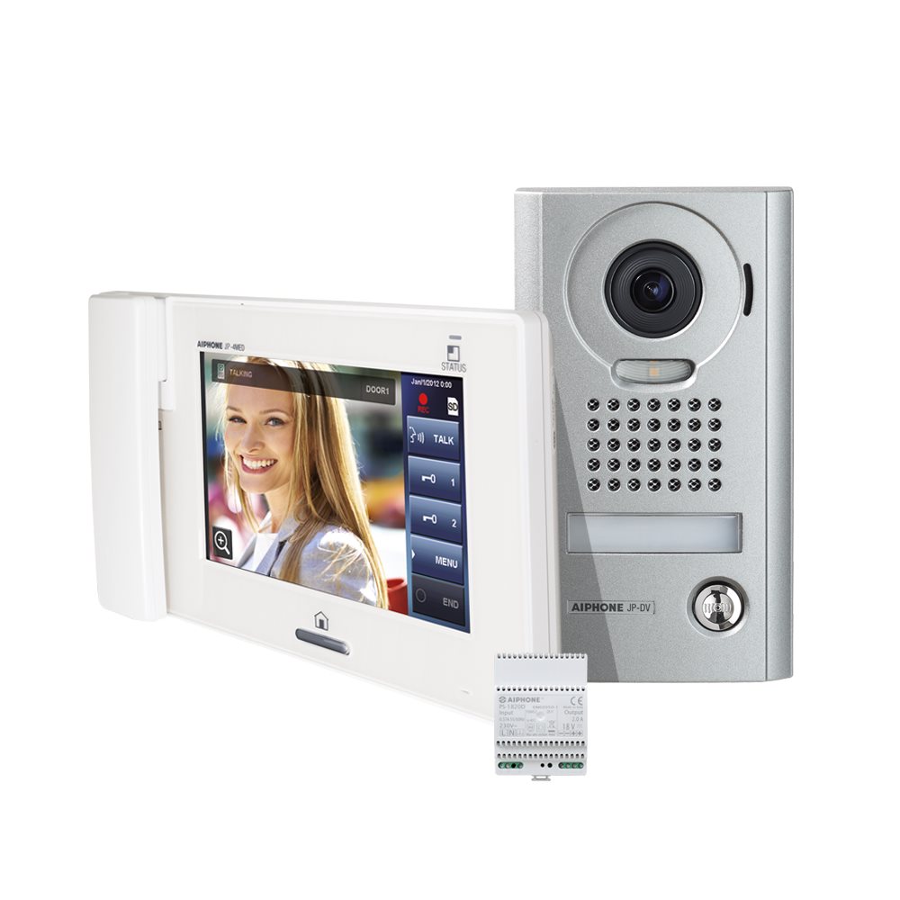 Aiphone - Kit met 170° camera, opbouw en 7" monito - A01008503