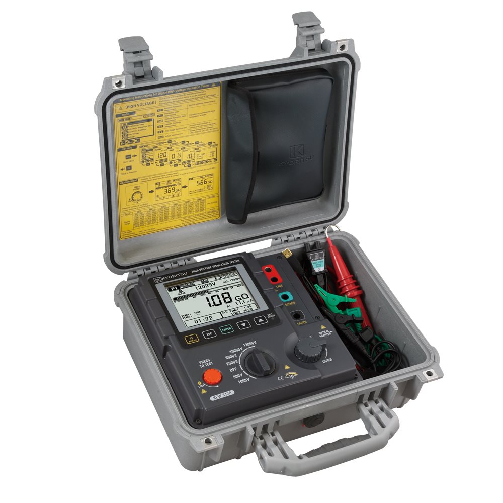KYORITSU - Hoogspanningsisolatiemeter 12kV/35Tohm - A11004325