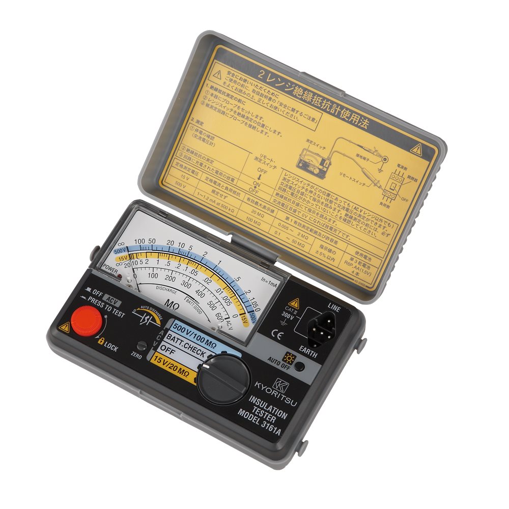 KYORITSU - Anal. isolatiemeter 15v/500v 100mohm - A11004247