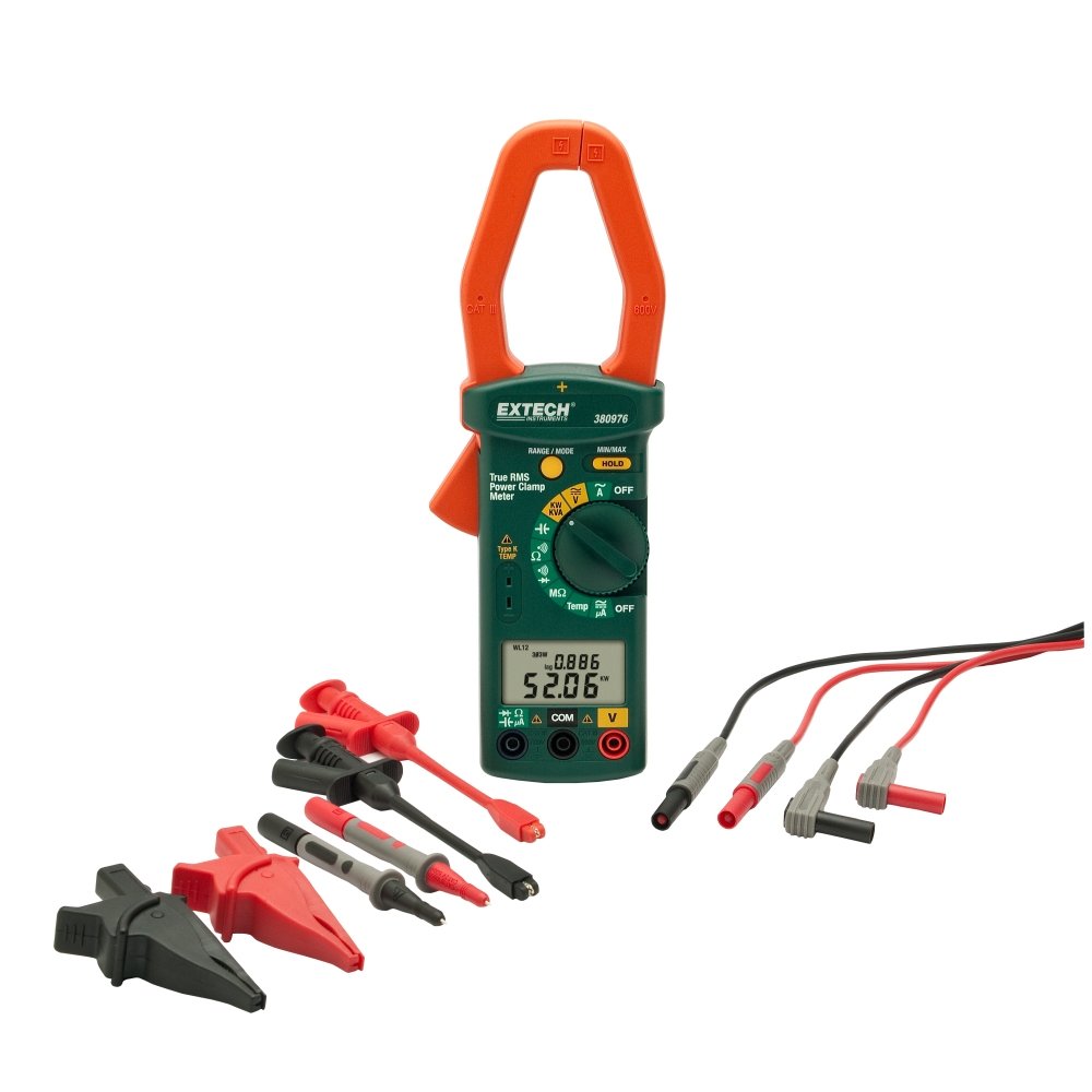 Extech - Stroomtang/multimeter 1000AAC vermogen 1/3 fase - A91080008