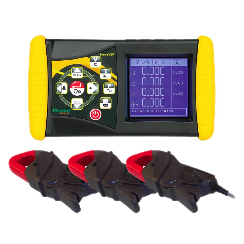 Elcontrol - Vermogenskwaliteitsmeter met 3 tangen 200A, wifi - A58110030