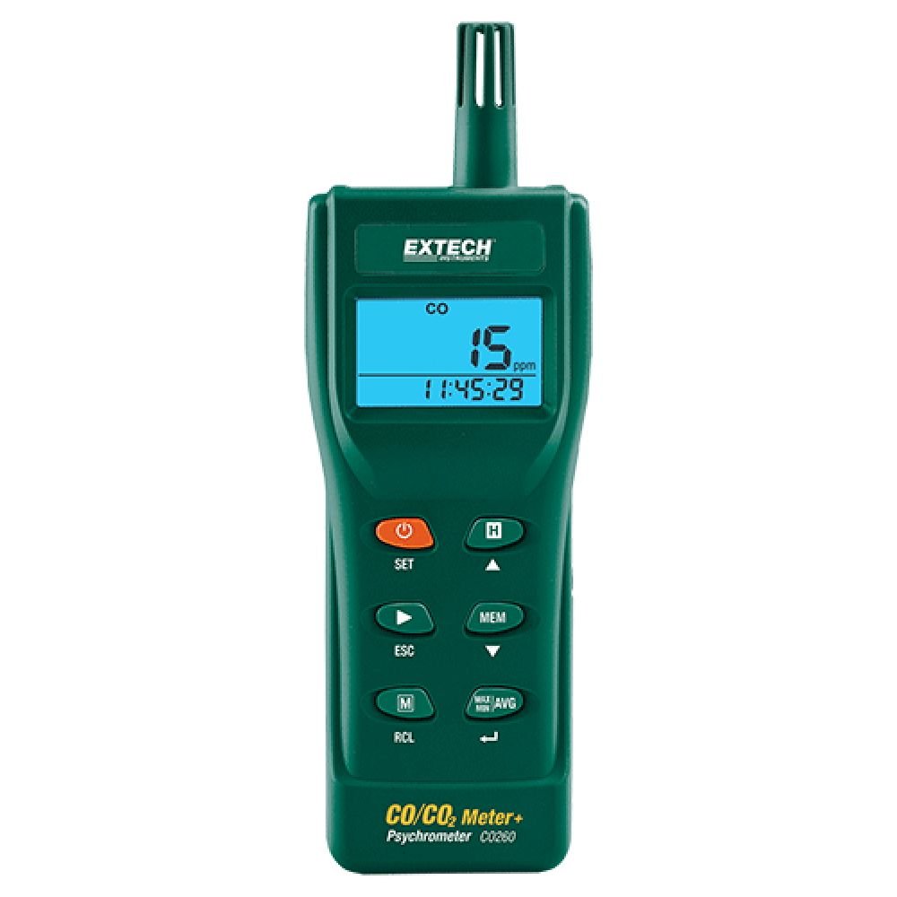 Extech - Binnen CO en CO2 Datalogging Meter - A91080016