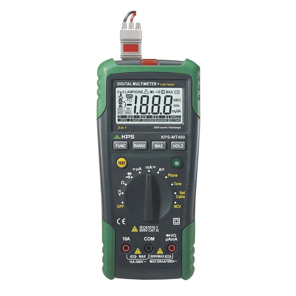 KPS - Digitale multimeter met LAN tester - A38000002