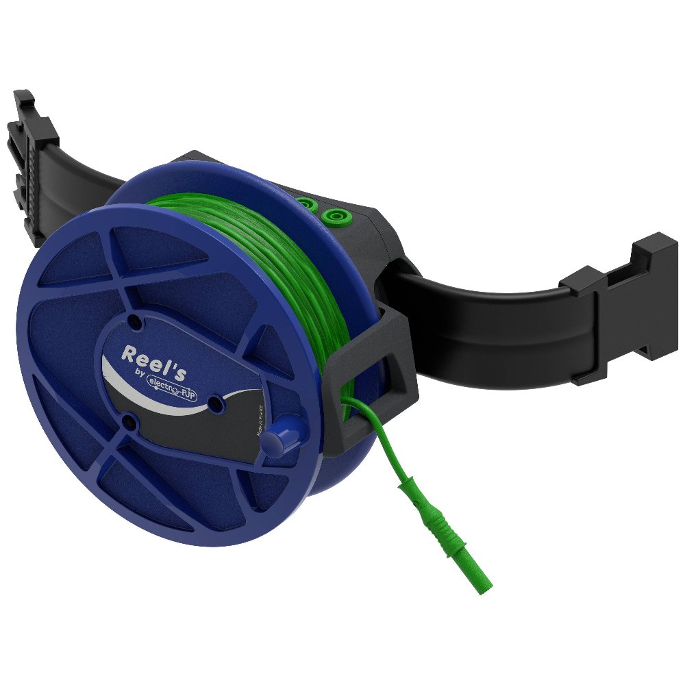 PJP - Haspel met PVC kabel 0,75mm groen van 50m - A85000013