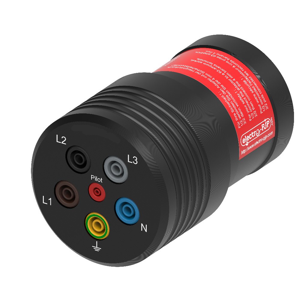 PJP - Stopcontact adapter CEE 3P+N+E+pilot 6h 415V 63A - A85000008