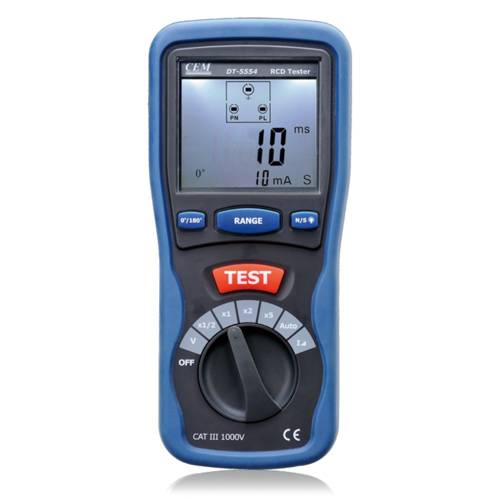 Turbotech - RCD tester 10/30/100/500/1000mA + K7133B snoer - A91030379