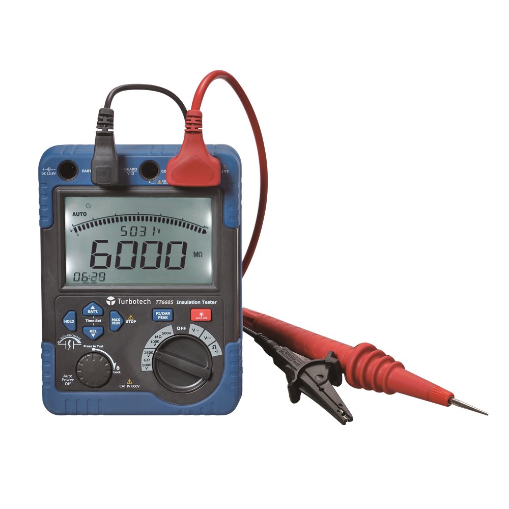 Turbotech - Isolatietester dig. 500/1000/2500/5000V - A91030103