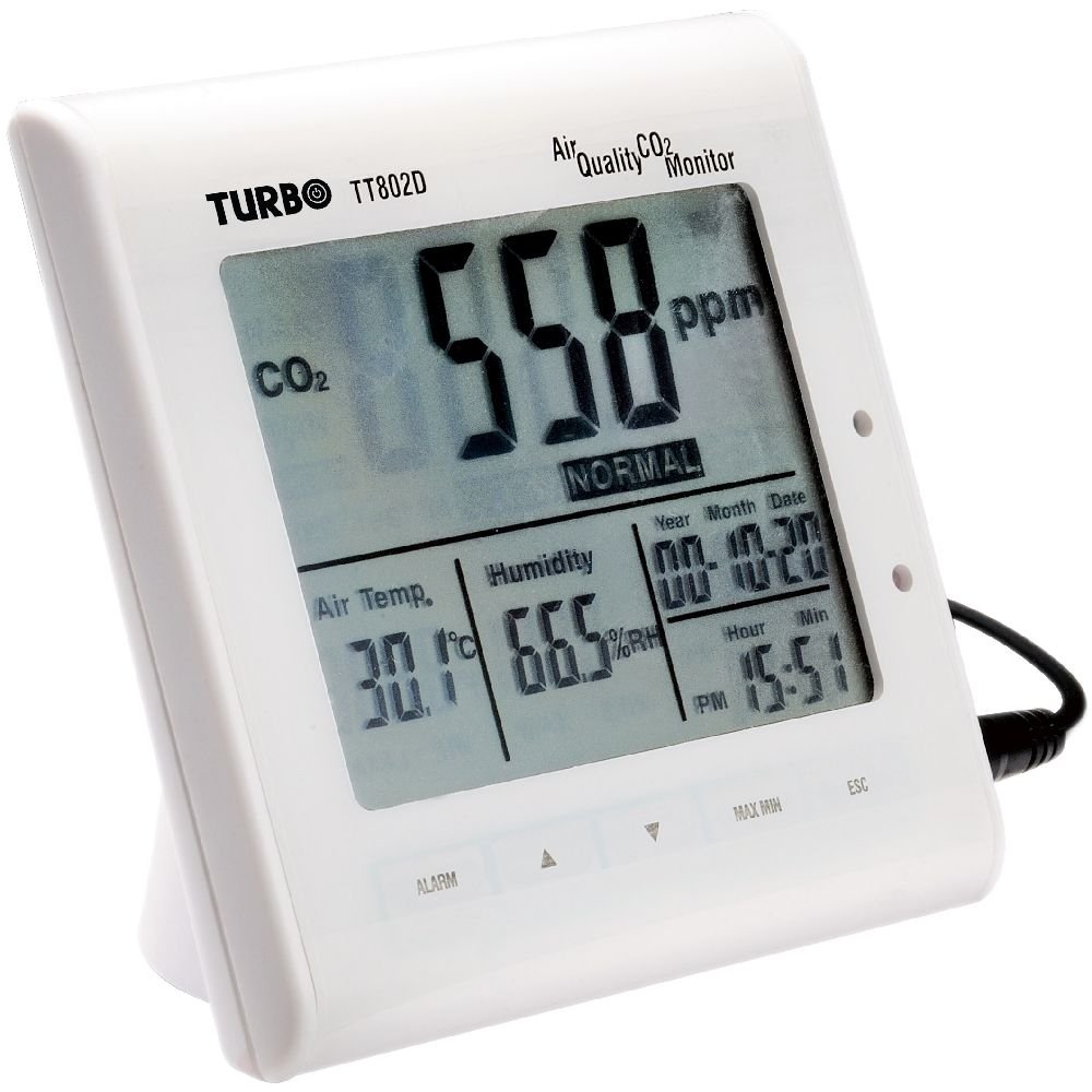 Turbotech - Monitor voor binnenluchtkwaliteit (CO2) op sokkel - A91050010