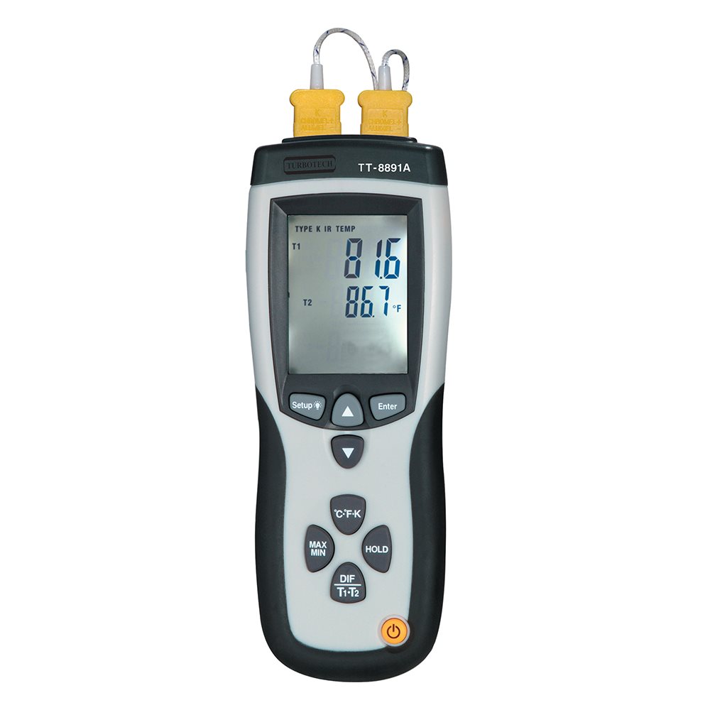 Turbotech - Temperatuurmeter 2 kanalen 200°C+1382°C - A91030049