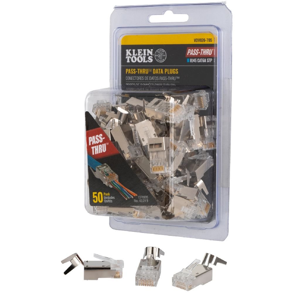 KLEIN - Pack 50st Cat6A STP PassThru connectoren - A81000293