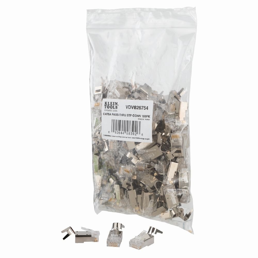 KLEIN - Pack 100st Cat6A STP PassThru connectoren - A81000294