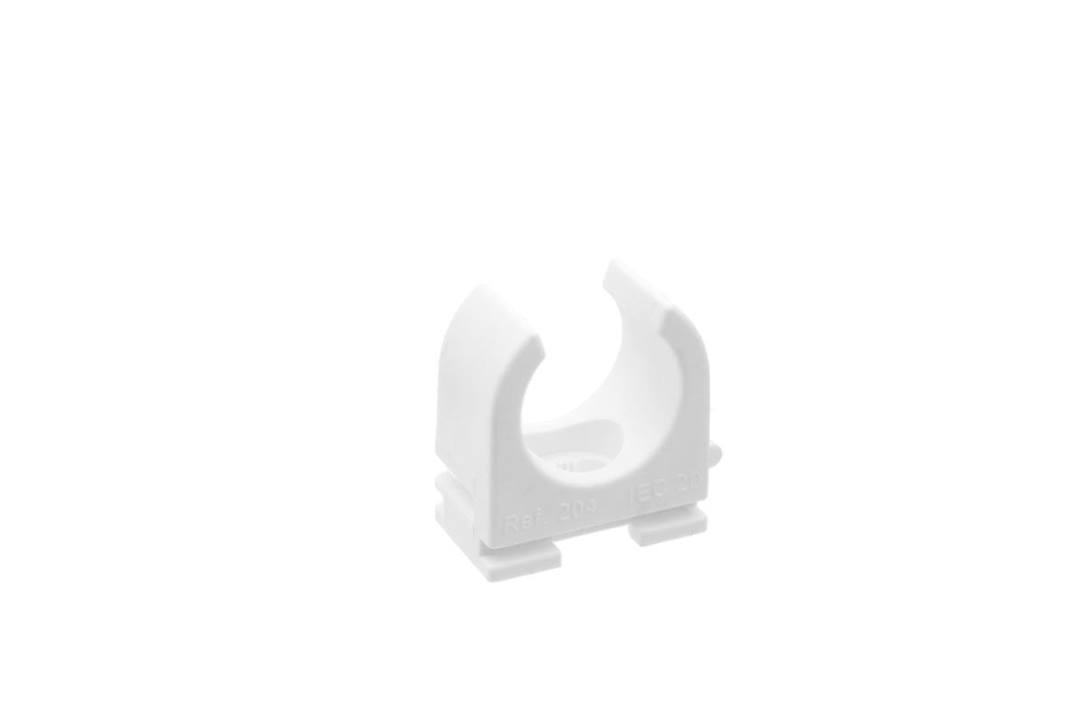 JSL - Aaneenschuifbare veerklem 20mm Wit RAL 9010 - 204WHITE