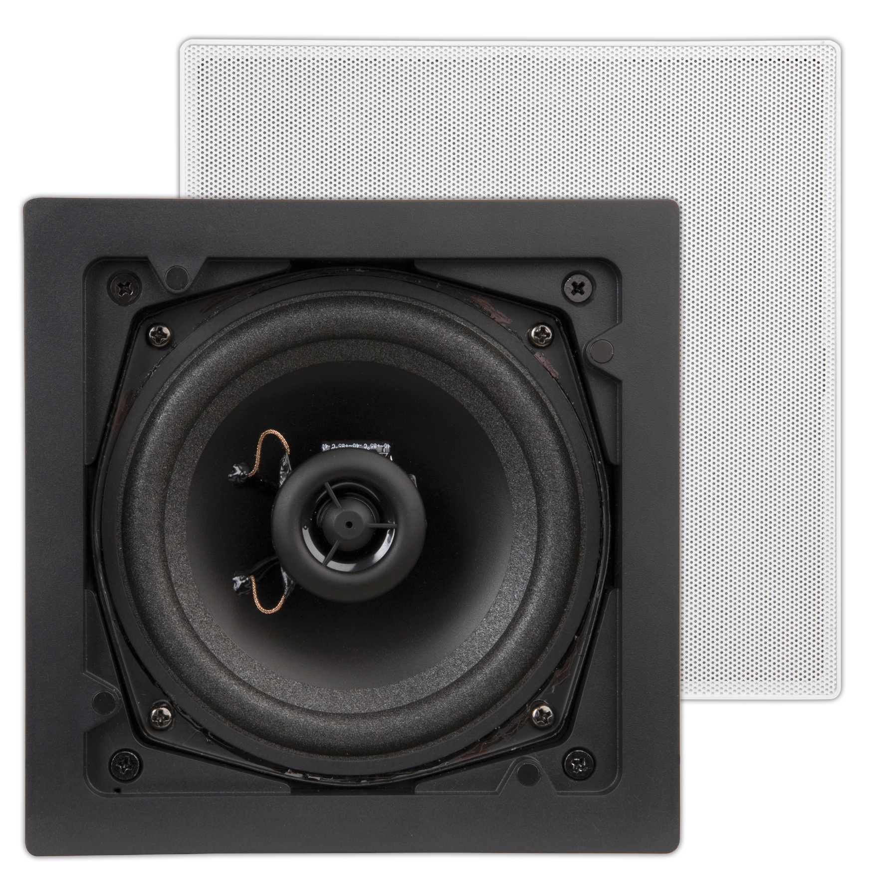 ArtSound - FL101, flat, 2 weg inbouw LS, vierkant, 70W, wit (2pc) - 00001332